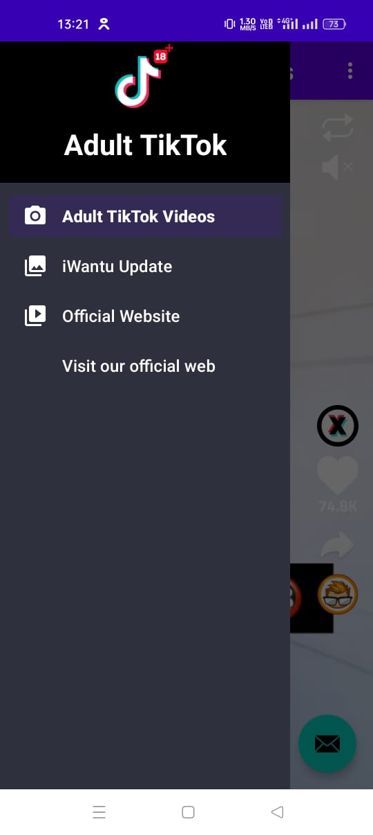 all menu navigation in app